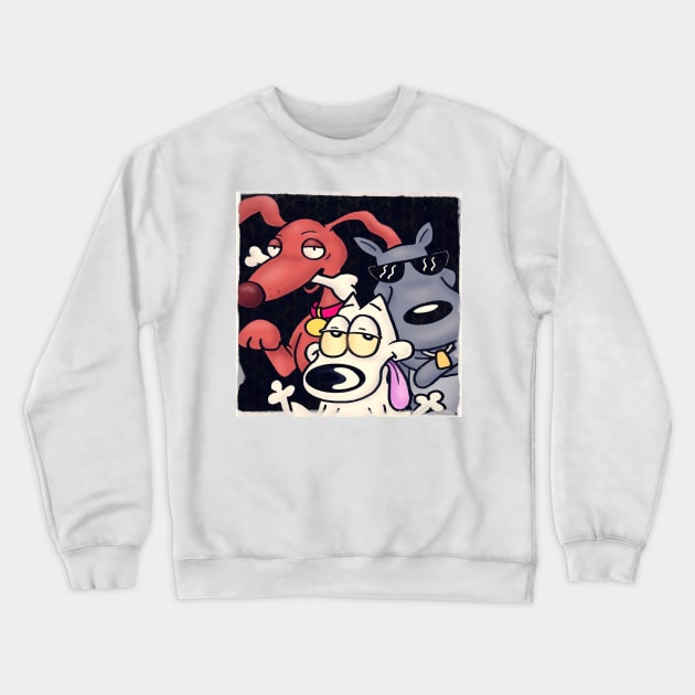 Dogs of the Nineties Crewneck Sweatshirt by Moody Zombie